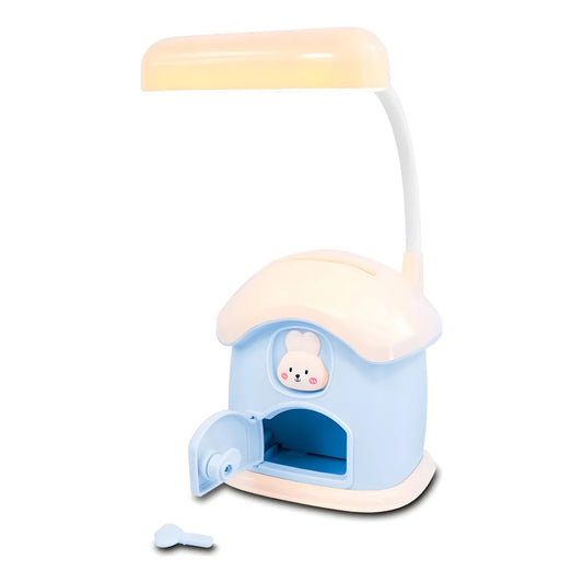 Lámpara De Escritorio Recargabl + Portalapiz Alcancía Kawaii