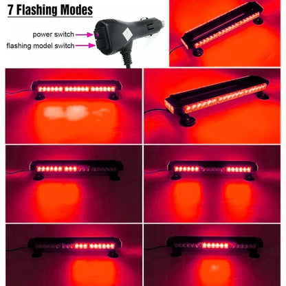 Baliza Led De Techo Destellante Azul-rojo Estrobo Auto 12v