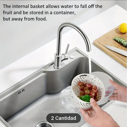X3 Contenedor Hermético Frutas Verduras Frescas Con Colador