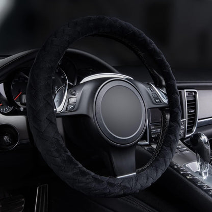 Funda Cubre Volante De Felpa Con Diseño Peludo Suave Auto