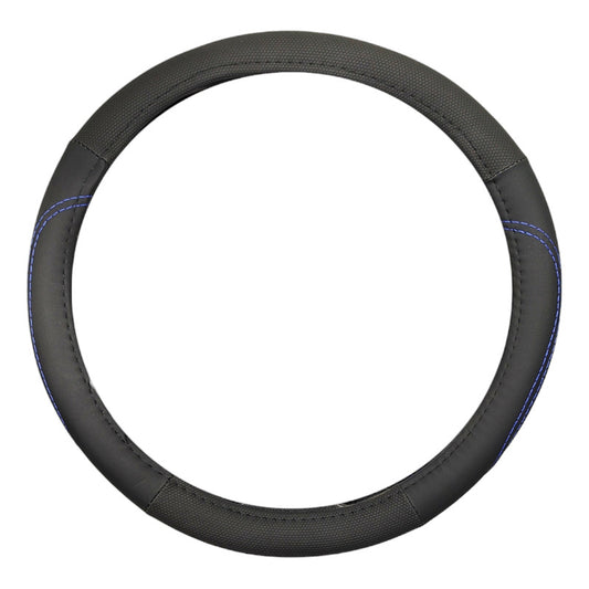 Funda Cubre Volante 38cm Negro Hilo Azul Auto 028