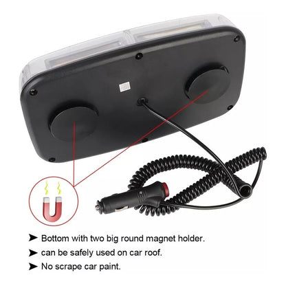 Baliza De Techo Auto Destellante 12-24v Estrobo Con Iman /r&