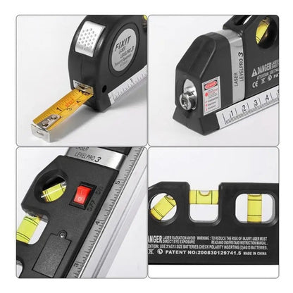 Nivel Laser 3 En 1 Multiusos Con Cinta Métrica 3posiciones