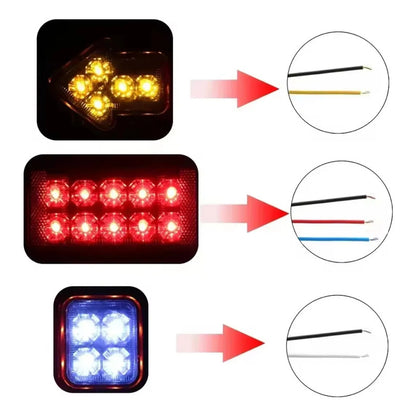 X2 Foco Luz Led Trasera Freno Reversa Dirección 12-24v Flech Flechas 13203