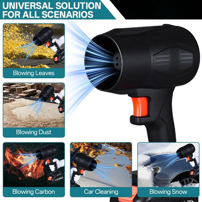 Soplador De Aire Pistola Inalámbrica Secar Auto Limpiar Hoja Negro 91-32