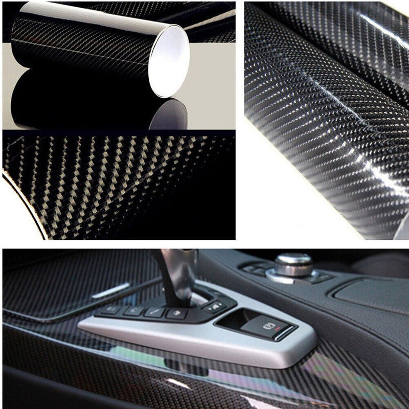 Vinilo Fibra Carbono 5d Brillante Autoadhesivo 50x200cm