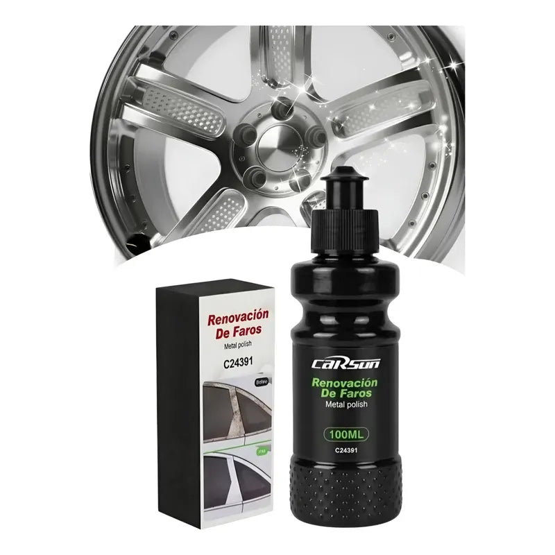 Kit Pulidor De Metal Carsun Restaurador Metal /pieza Cromada Negro C24391
