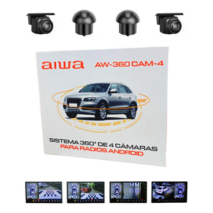 Kit Cámaras 360° De Estacionamiento Aiwa Para Radio Android