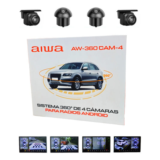 Kit Cámaras 360° De Estacionamiento Aiwa Para Radio Android