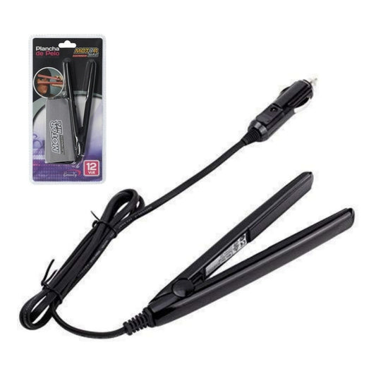 Plancha Alisadora De Pelo Motorlife Para El Auto Mini Color Negro