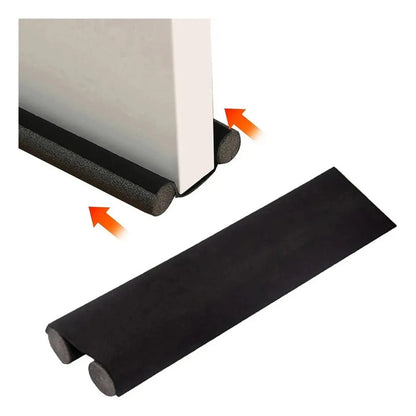Protector Doble Aislante Frío Polvo Insecto Burlete Puerta Color Negro Liso