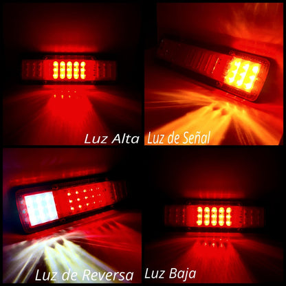 X2 Foco Luz Led Trasera Freno Reversa Dirección 12-24v
