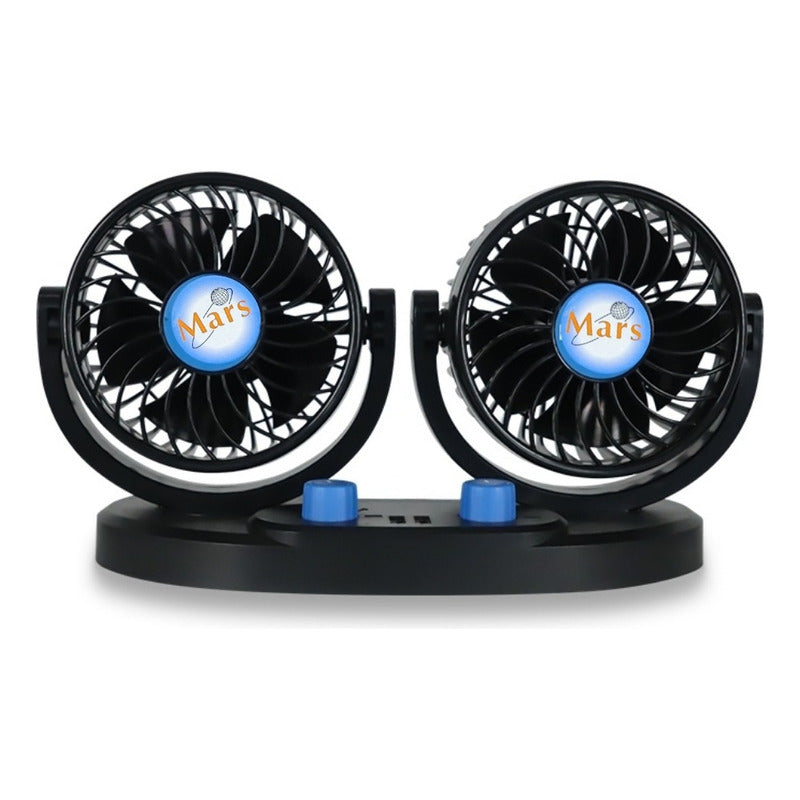 Ventilador Doble Automóvil 12v Accesorio Vehículo 360°/ R&c