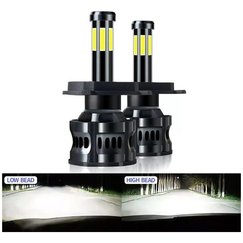 X2 Ampolleta Turbo Led 8 Caras 18000lm H7 Super Potente