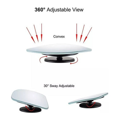 X2 Espejos Laterales Retrovisor Punto Ciego 360 Ajustable 2