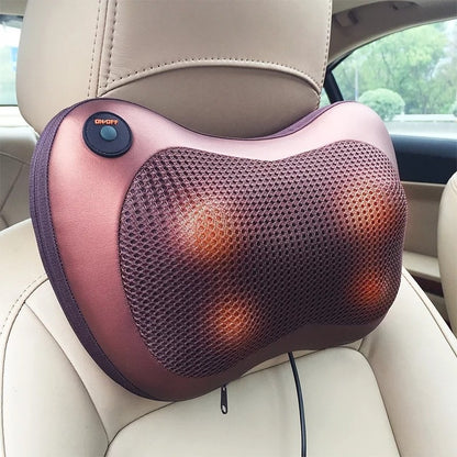 Masajeador Eléctrico Almohada Cojín Lumbar Térmico Casa Auto