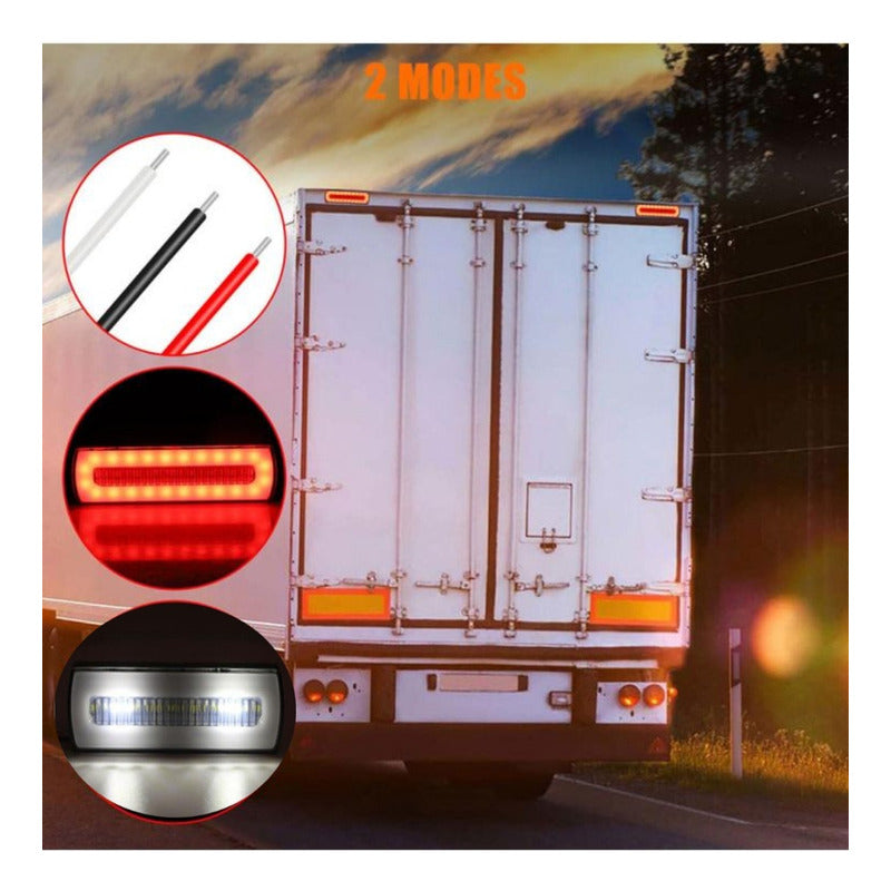 X2 Luz Led Trasera Freno Posición Lateral Trocha 12-24v