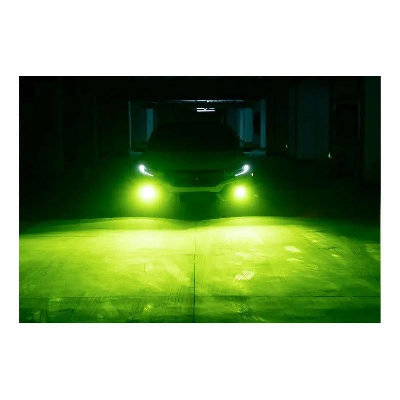 X2 Ampolleta Luz Led Auto 12v Colores 100w 12000lm Neblinero Verde H1/64150/52140