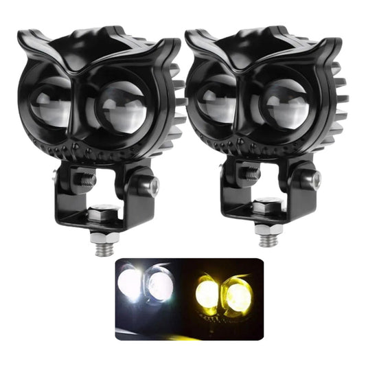 X2 Foco Led Neblinero Bi Color Auto Moto Búho Tipo Lupa /ryc