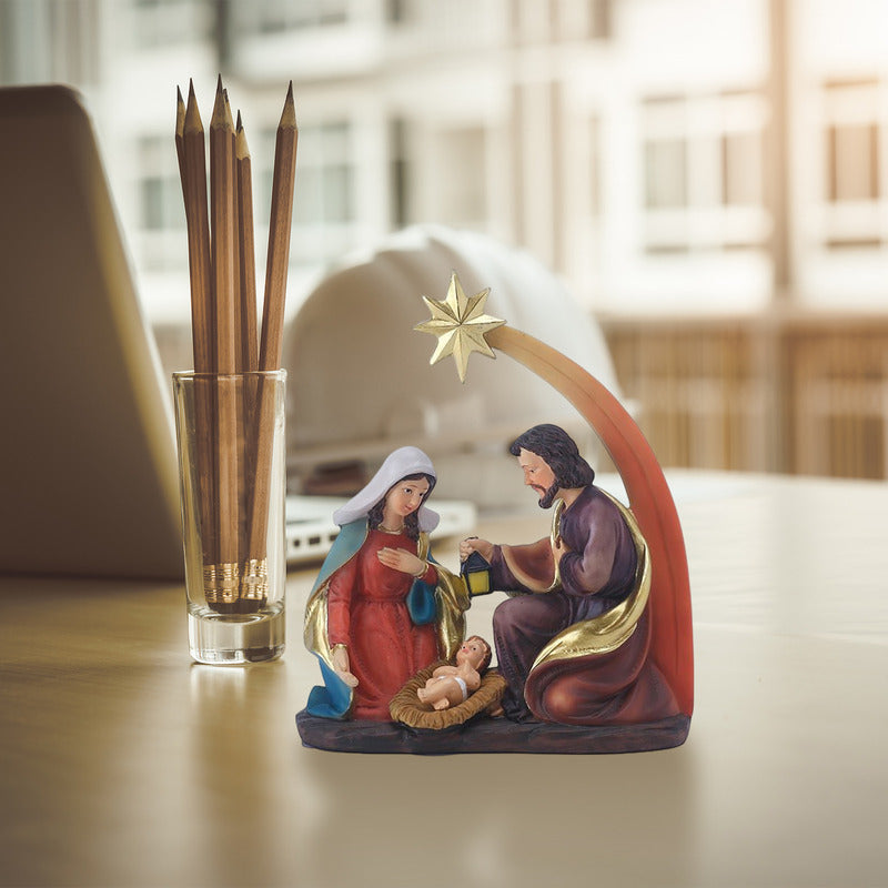Figura Pesebre Nacimiento Con Estrella De Belen Navidad /ryc
