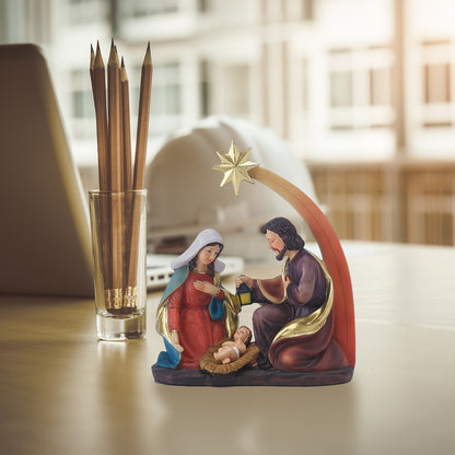 Figura Pesebre Nacimiento Con Estrella De Belen Navidad /ryc