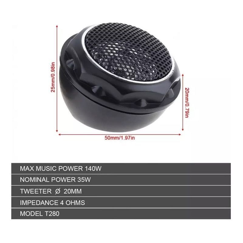 Tweeter X2 Parlante Optimizador Sonido 140w T280 /r&c
