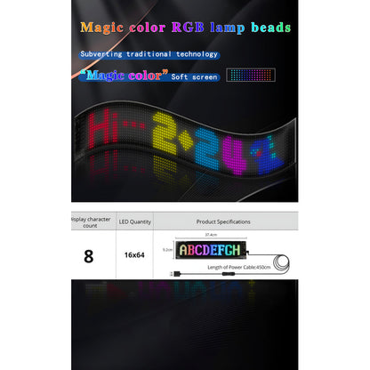 Letrero Luminoso Led Flexible Rgb App +control Usb Auto Casa