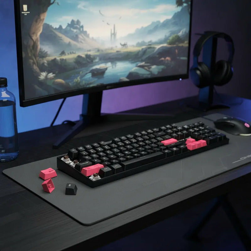 Teclado Mecanico Onikuma G55 Rgb Gaming Negro Inglés Us