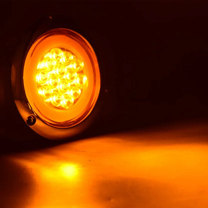 Luz Led Trasera Lateral 12/24v Auto Camión Remolque Destella Ambos Lados Ambar 25281