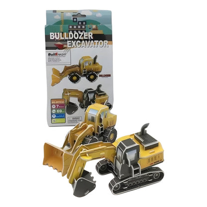Puzzle 3d - Máquinas De Construcción Mini Rompecabeza 3d