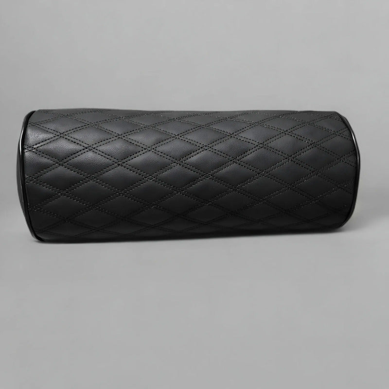 Reposa Cabeza Cojín Apoyo Lumbar Auto Eco Cuero Cilíndrico Negro Eco Cuero 14214