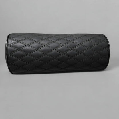 Reposa Cabeza Cojín Apoyo Lumbar Auto Eco Cuero Cilíndrico Negro Eco Cuero 14214