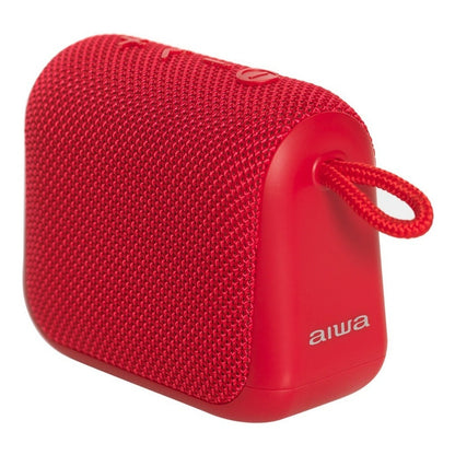Parlante Portatil Aiwa Impermeable Ipx6 Tws Radio Fm Aw-kf3 Color Rojo