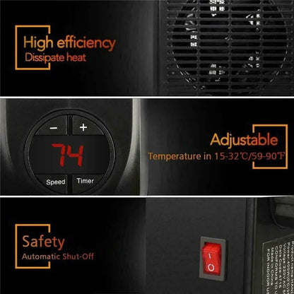 Calefactor Eléctrico Calentador Mini Portátil Control Y Adap