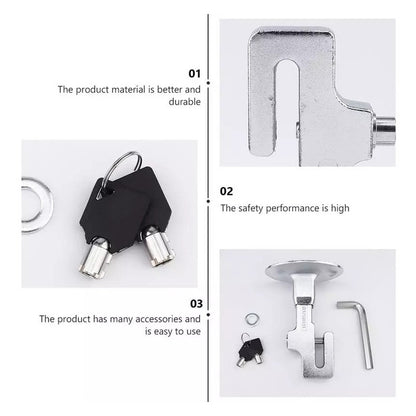 Traba Pedal Anti Robo Auto Embrague Freno Llave Seguridad