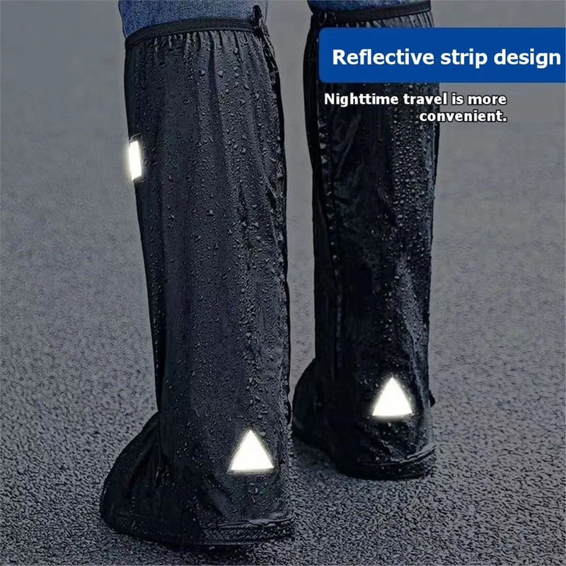 Bota Protector Silicon Impermeable Cubre Zapato Tenis Lluvia Negro Polainas Altas M 38-39 (28.5cm)
