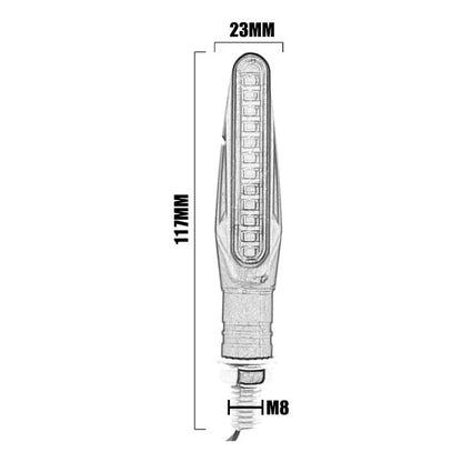X2 Luces Intermitente De Moto Led De Viraje Ambar Moto /r&c