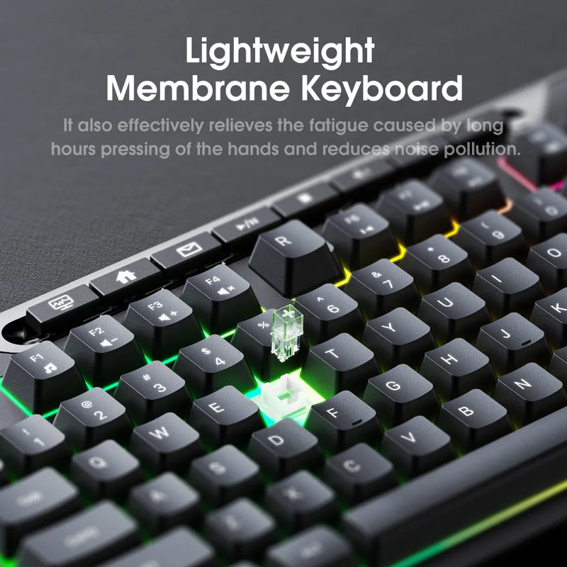 Teclado Gamer Onikuma G32 104 Teclas Con Luz Rgb Con Cable Negro G32 Inglés Us