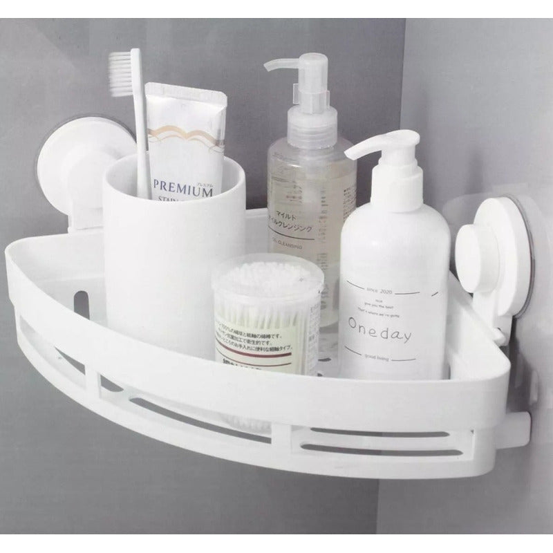 Organizador De Baño Esquinero Colgante Sopapa Bathlux Color Blanco