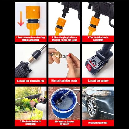 Hidrolavadora Inalámbrica Pistola Hidrolavado 48vf 30bar