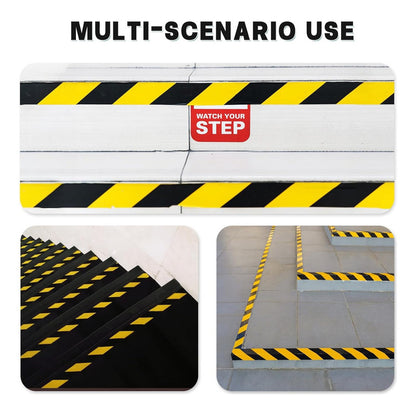 Cinta Señalización 5cmx33mt Negro Amarillo Demarca Seguridad