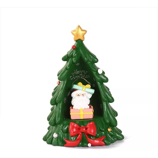 Lámpara Navideña Pino Árbol De Navidad Con Santa Luz Decora