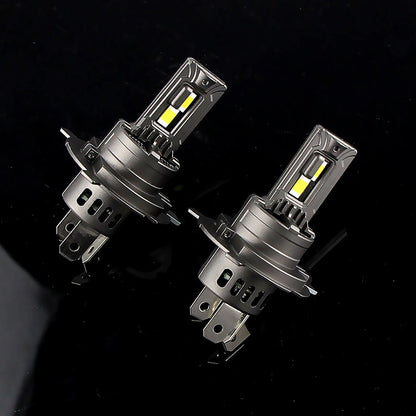 X2 Ampolleta Turbo Led 12v 6000lm Auto H4 Sin Cables