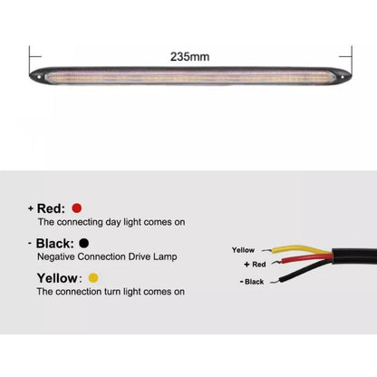 X2 Tira Luz Led Neblinero Secuencial Blanco Amarillo 23 Cm /