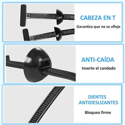 100 Clips Broches Sujetador Retencion Lata Plastico Auto Tap