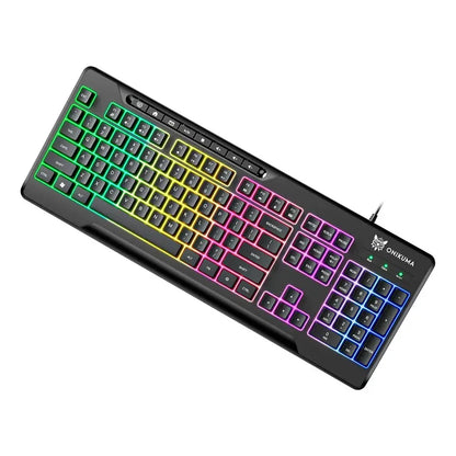 Teclado Para Gamers Onikuma G32 Rgb Membrana 104 Teclas Usb Negro