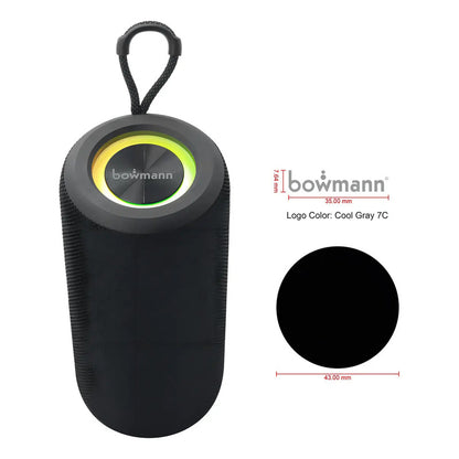 Parlante Bluetooth Bowmann Bts-200x Tws Radio Usb Micrófono Negro