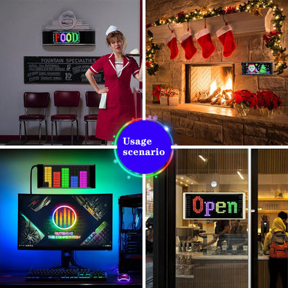 Letrero Luminoso Led Flexible Rgb App +control Usb Auto Casa