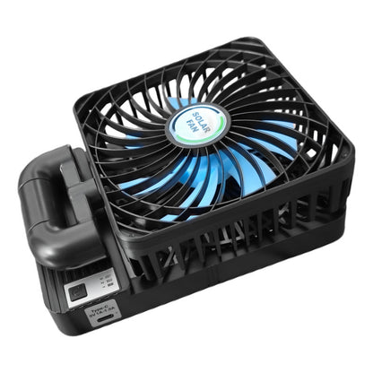 Ventilador Para Auto Y Casa Recargable Panel Solar Usb 360°
