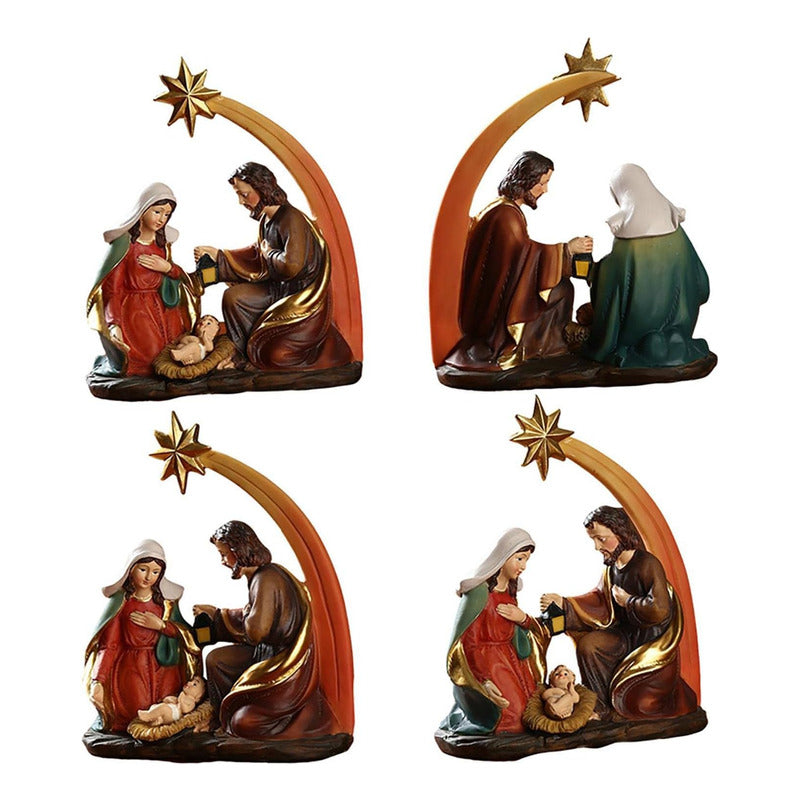 Figura Pesebre Nacimiento Con Estrella De Belen Navidad /ryc